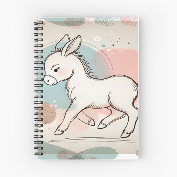 Item preview, Whimsical Donkey with Pastel Watercolor Accents designed and sold by Jonesetcetera.