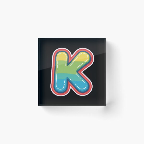 Item preview, Patch letter K rainbow designed and sold by StickersRyous.