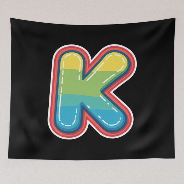 Item preview, Patch letter K rainbow designed and sold by StickersRyous.