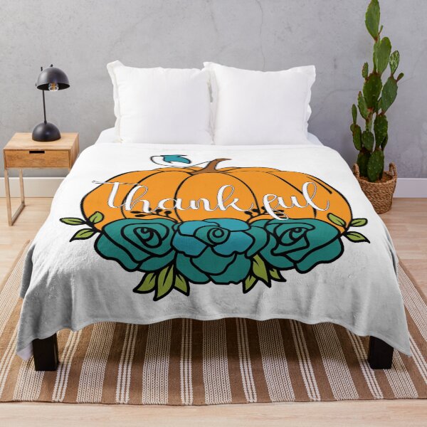 Item preview, Thankful Floral Pumpkin with Roses designed and sold by MagnoliaLake.