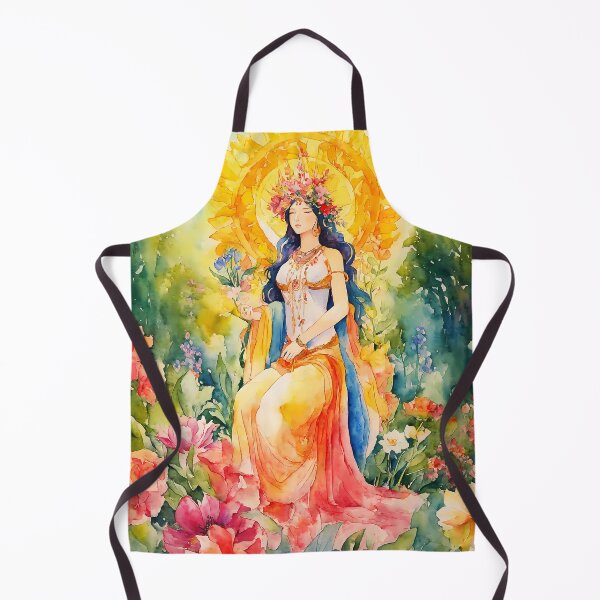 Item preview, “Watercolor Flower Goddess in Garden | Enchanting Goddess Garden Art” designed and sold by soulfulpalette.