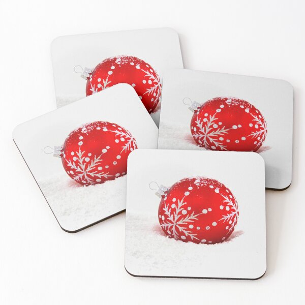 Item preview, Red Christmas Ball With Snowflake designed and sold by LAPilotGirl.