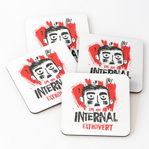 Item preview, "I'm An Internal Extrovert Art" abstract design designed and sold by Artbyminga.