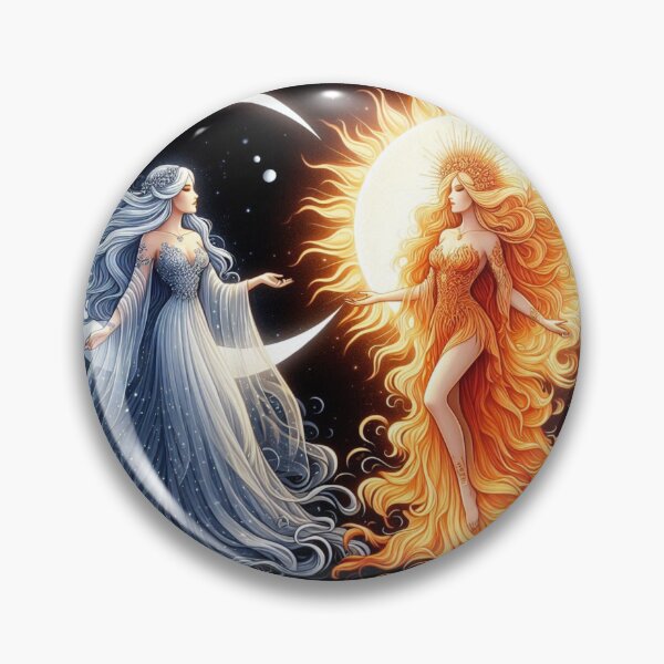 Item preview, Sun and Moon Goddesses designed and sold by Jennifer McBride.