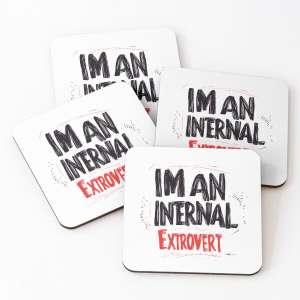 Item preview, "I'm An Internal Extrovert" abstract design designed and sold by Artbyminga.
