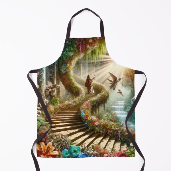 Item preview, "Heavenly Stairway Scene - Spiritual Jesus Artwork designed and sold by NancyzKreations.