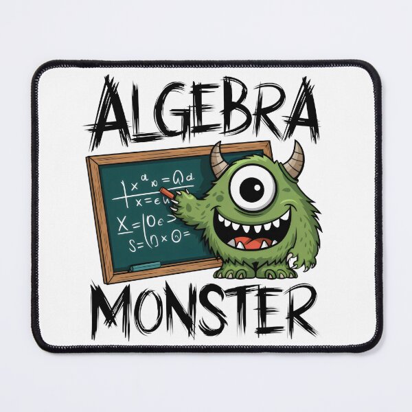 Item preview, Funny Algebra Monster – Math Humor Design for Students designed and sold by Prime-Studio.