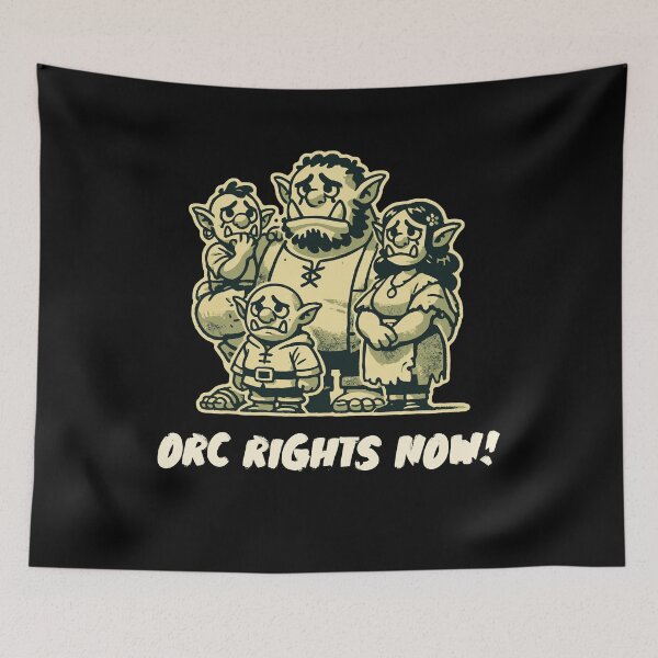 Item preview, Orc Rights Now! Satirical Fantasy RPG Design designed and sold by Victor Shadehorn.
