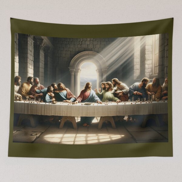 Item preview, Jesus Christ Last Supper Divine Light, Religious Christian Gift, Religious Art designed and sold by NancyzKreations.