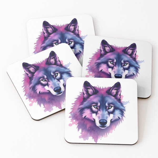 Item preview, Purple Watercolor Wolf designed and sold by RebelPaintBrush.