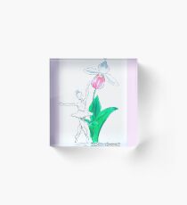 Lady Slipper Acrylic Block