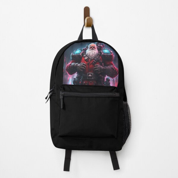 Item preview, "Cyberpunk Santa" - Futuristic Holiday Warrior AI Art designed and sold by Collision19.