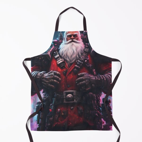 Item preview, "Cyberpunk Santa" - Futuristic Holiday Warrior AI Art designed and sold by Collision19.