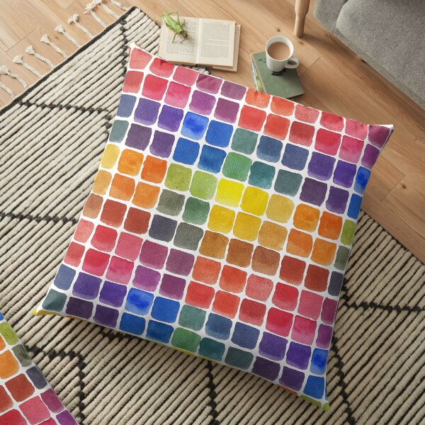 Mix it Up! - Watercolor Mixing Chart Floor Pillow