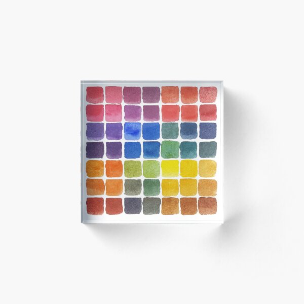 Mix it Up! - Watercolor Mixing Chart Acrylic Block