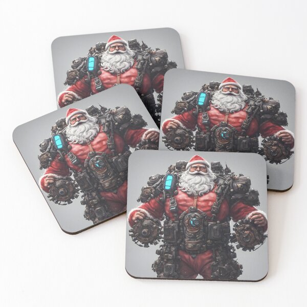 Item preview, "Cyberpunk Santa" - Futuristic Holiday Warrior AI Art designed and sold by Collision19.