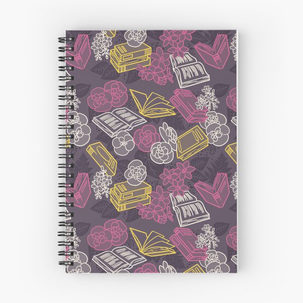 Item preview, Floral Bookish Vibrant Pattern v3 designed and sold by polliadesign.