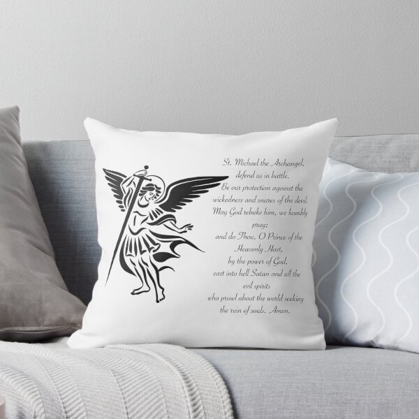 Item preview, St. Michael the Archangel Prayer with Bold Line Art designed and sold by John-NW-Shop.