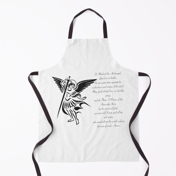 Item preview, St. Michael the Archangel Prayer with Bold Line Art designed and sold by John-NW-Shop.