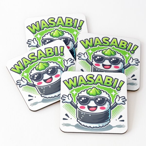 Item preview, ,Playful Wasabi Sushi Roll - Kawaii Food Art Design designed and sold by GemBob Creations.