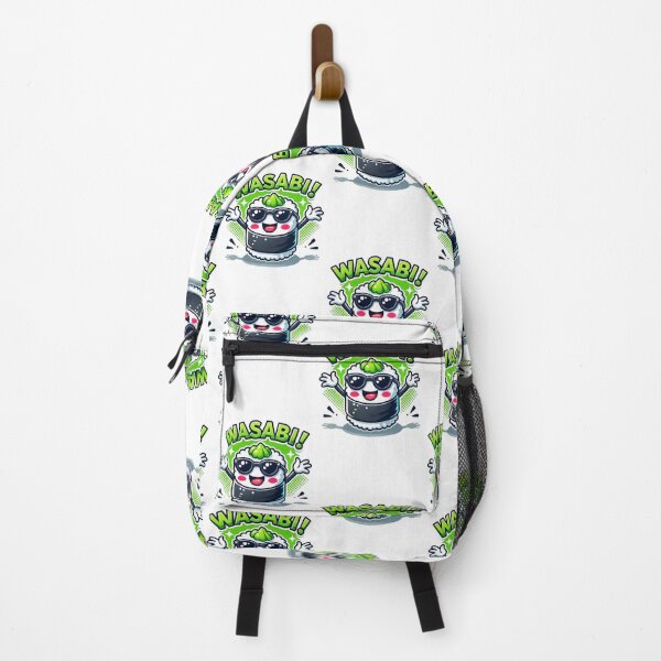Item preview, ,Playful Wasabi Sushi Roll - Kawaii Food Art Design designed and sold by GemBob Creations.