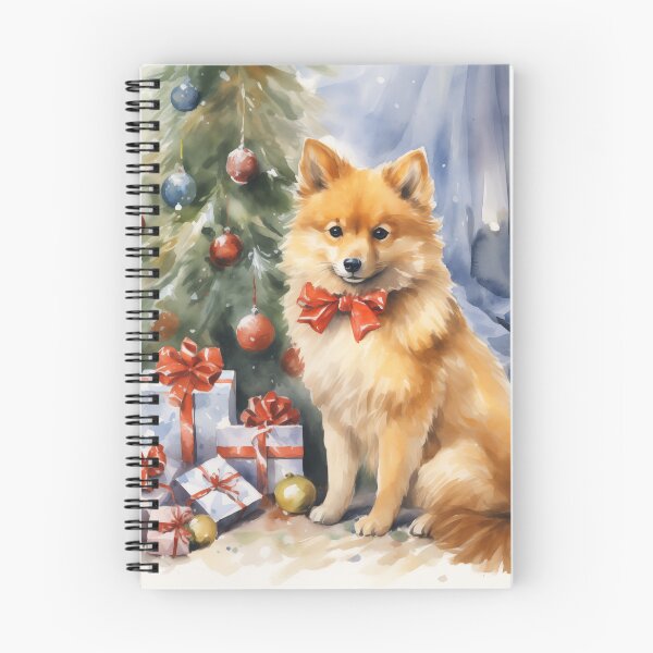 Item preview, Christmas Finnish Spitz Watercolor designed and sold by Samuelsboro.
