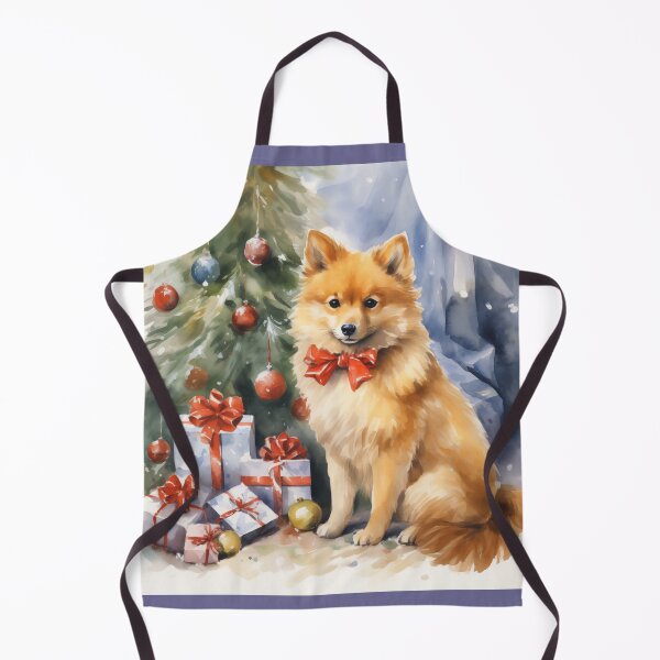Item preview, Christmas Finnish Spitz Watercolor designed and sold by Samuelsboro.