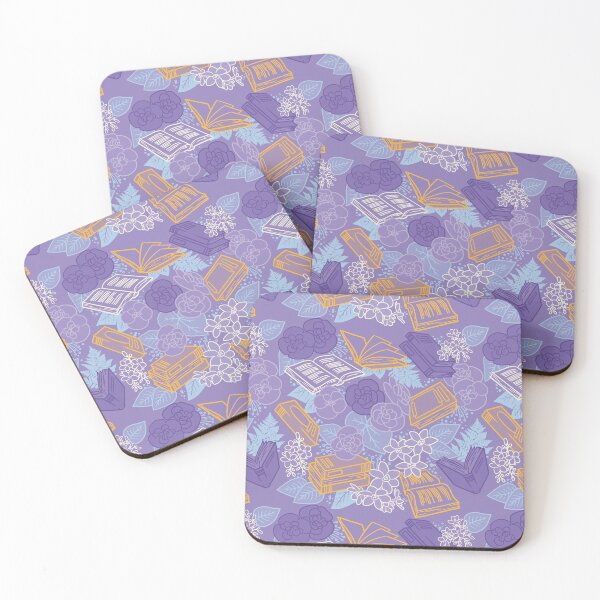 Item preview, Floral Bookish Vibrant Pattern v1 designed and sold by polliadesign.