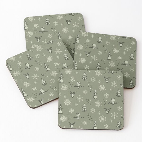 Item preview, Winter Things - Sage, Pine, Tea designed and sold by Irene Estelle.