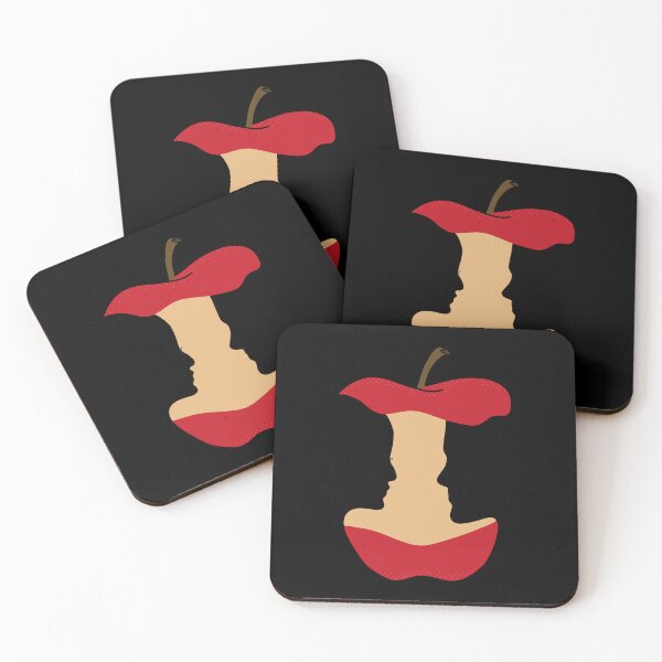 Item preview, An apple or two kissing faces in this Fun Optical Illusion designed and sold by shopdiego.
