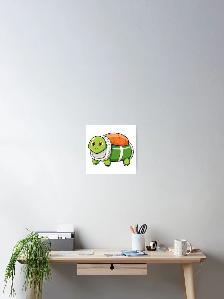 Thumbnail 2 of 3, Poster, Sushi Shell Turtle designed and sold by omerfdln34.
