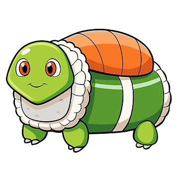 Artwork thumbnail, Sushi Shell Turtle by omerfdln34
