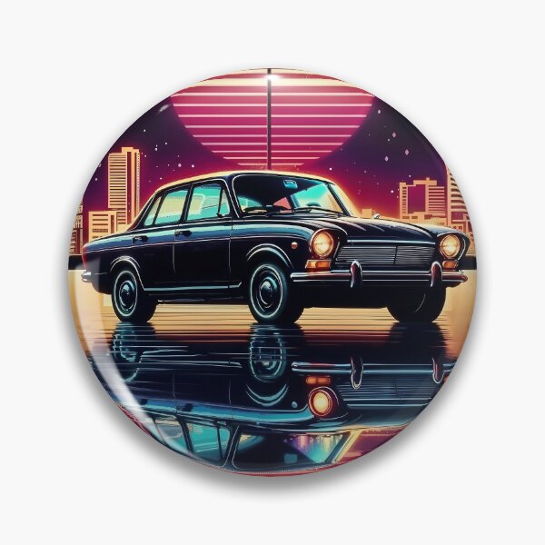 Artikelvorschau, Retro-Stempel Znaczek Auto Oldtimer Polen Znaczek Poczta Auto Wolga Neon entworfen und verkauft von dejco.art.