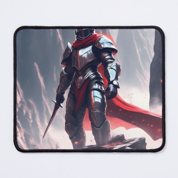 Item preview, "Valiant Knight in Red Cape" - Fantasy Hero Artwork designed and sold by Collision19.