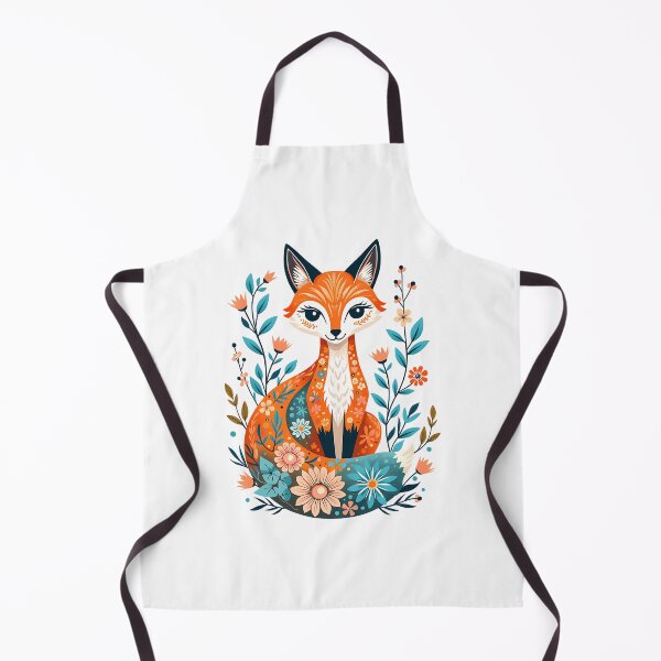 Artikelvorschau, Volkskunst Blumenfuchs Illustration entworfen und verkauft von BirdsnStuff.