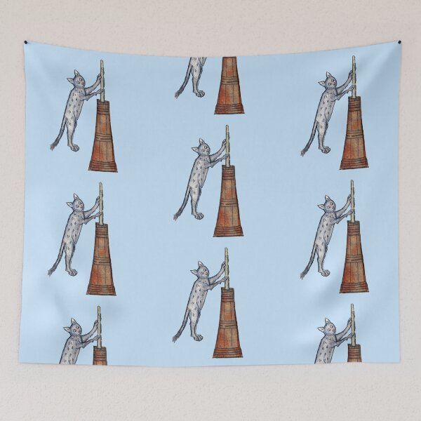 Item preview, Ugly medieval cat - cat churning butter designed and sold by Grey House.