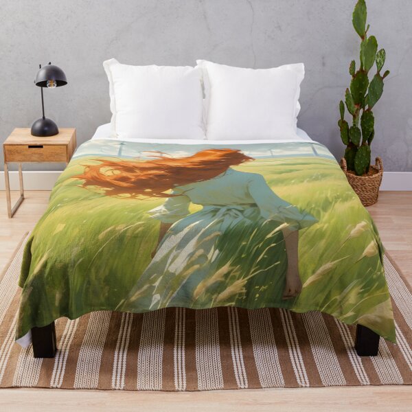 Item preview, "Red Hair in the Wind" - Nature-Inspired Art with Renewable Energy Theme designed and sold by Collision19.