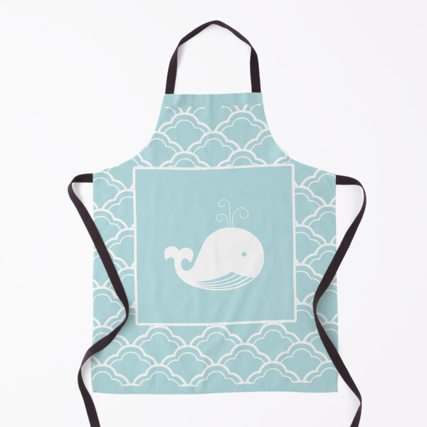 Item preview, Geometric Turquoise Waves with Minimalist Whale designed and sold by MarikaJohnson.
