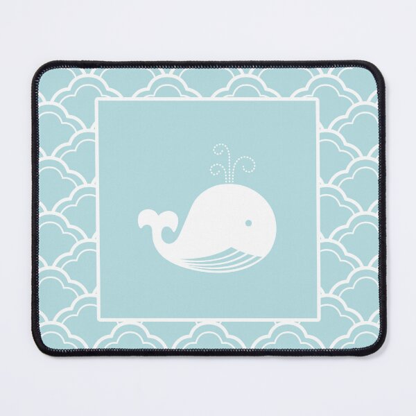 Item preview, Geometric Turquoise Waves with Minimalist Whale designed and sold by MarikaJohnson.