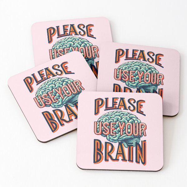 Item preview, Please Use Your Brain, typography designed and sold by maxmaj.