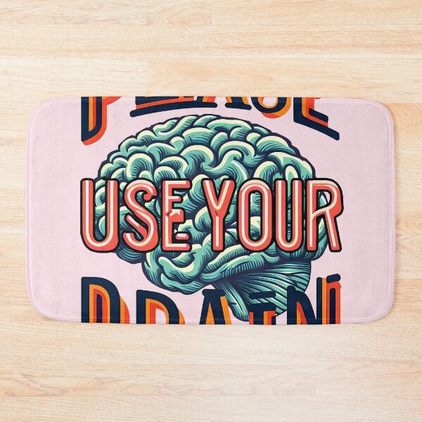 Item preview, Please Use Your Brain, typography designed and sold by maxmaj.