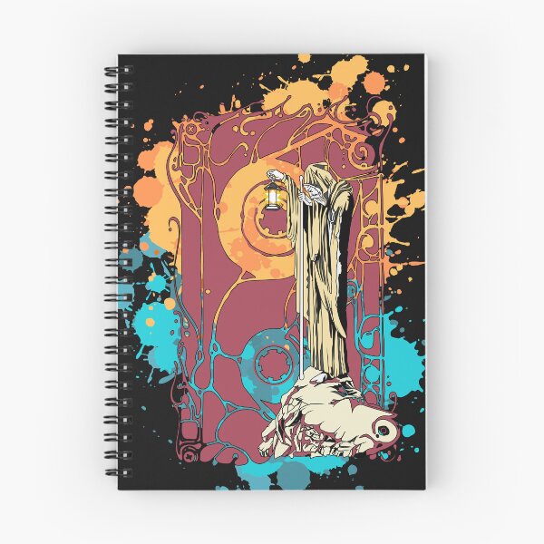 Artikelvorschau, Der Heilige Einsiedler, eine verhüllte Figur mit einer Laterne, Kassettenkunst, Tattoo-Splash-Design, entworfen und verkauft von Bert Englefield.