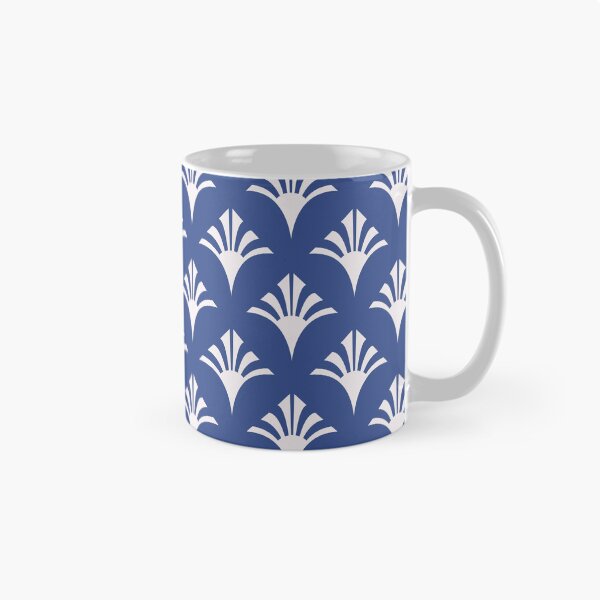 Item preview, Art Deco Pattern 02 - White on Prussian Blue designed and sold by elektronen.