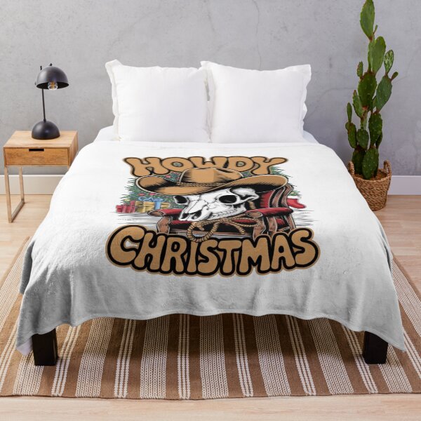 Item preview, Bull Skull Santa Hat Cowboy Christmas STICKER designed and sold by inkfluenceart.