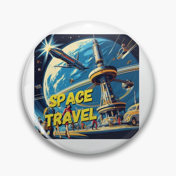 Item preview, Travel to the stars! - Space Travel retro poster version 1 designed and sold by jnxyz.