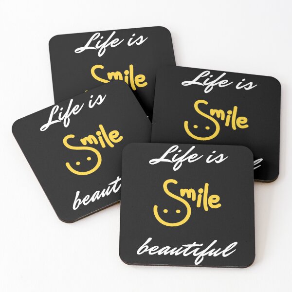 Item preview, A classic T-shirt with the sentence on it(smile life is beautiful). designed and sold by TialCorner.