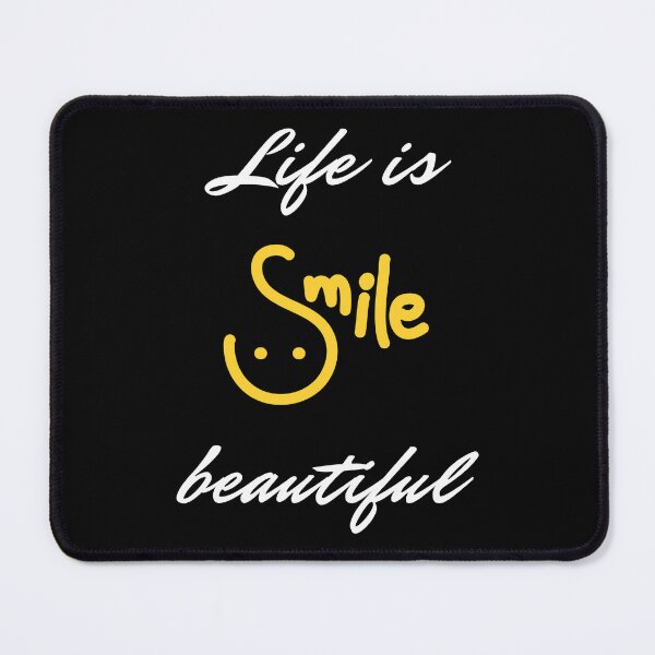 Item preview, A classic T-shirt with the sentence on it(smile life is beautiful). designed and sold by TialCorner.