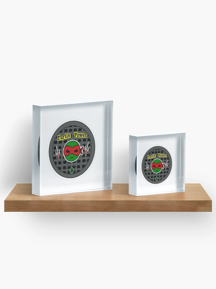 Thumbnail 3 of 5, Acrylic Block, Turtle Power! - Raph designed and sold by Wonderdust Creations.