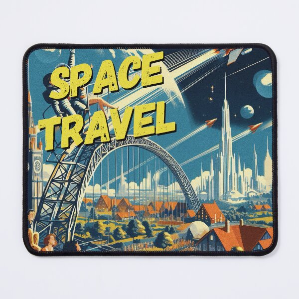Artikelvorschau, Eine Retro-Zukunft des Urlaubs im Orbit! - Retro-Poster zur Raumfahrt, Version 2 entworfen und verkauft von jnxyz.