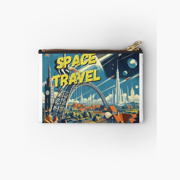 Item preview, A retro future of holidays in orbit! - Space Travel retro poster version 2 designed and sold by jnxyz.